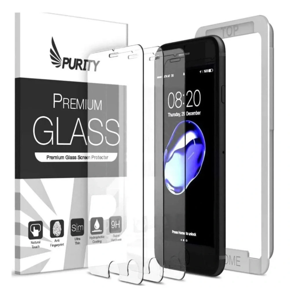 Purity 3 Pack Waterproof Tempered Glass Screen Protector for iPhone